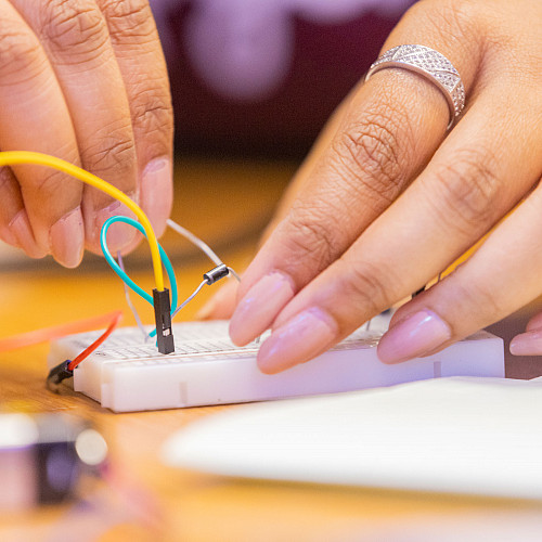 Student does engineering project