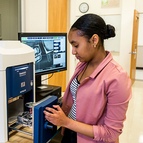 Student does engineering project