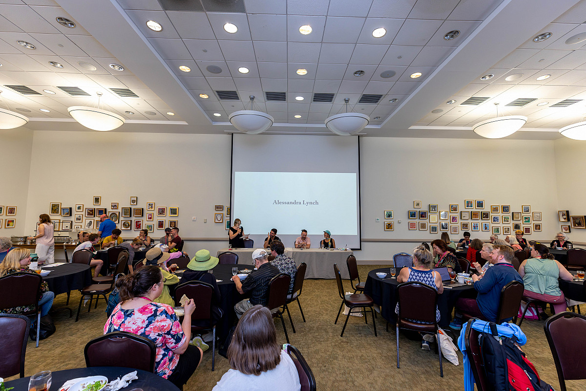 Audience listens to keynote speaker