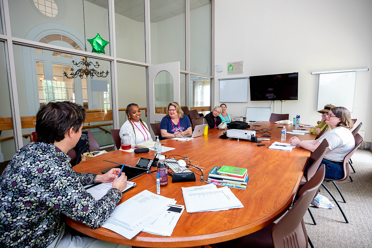 Writing workshop attendees