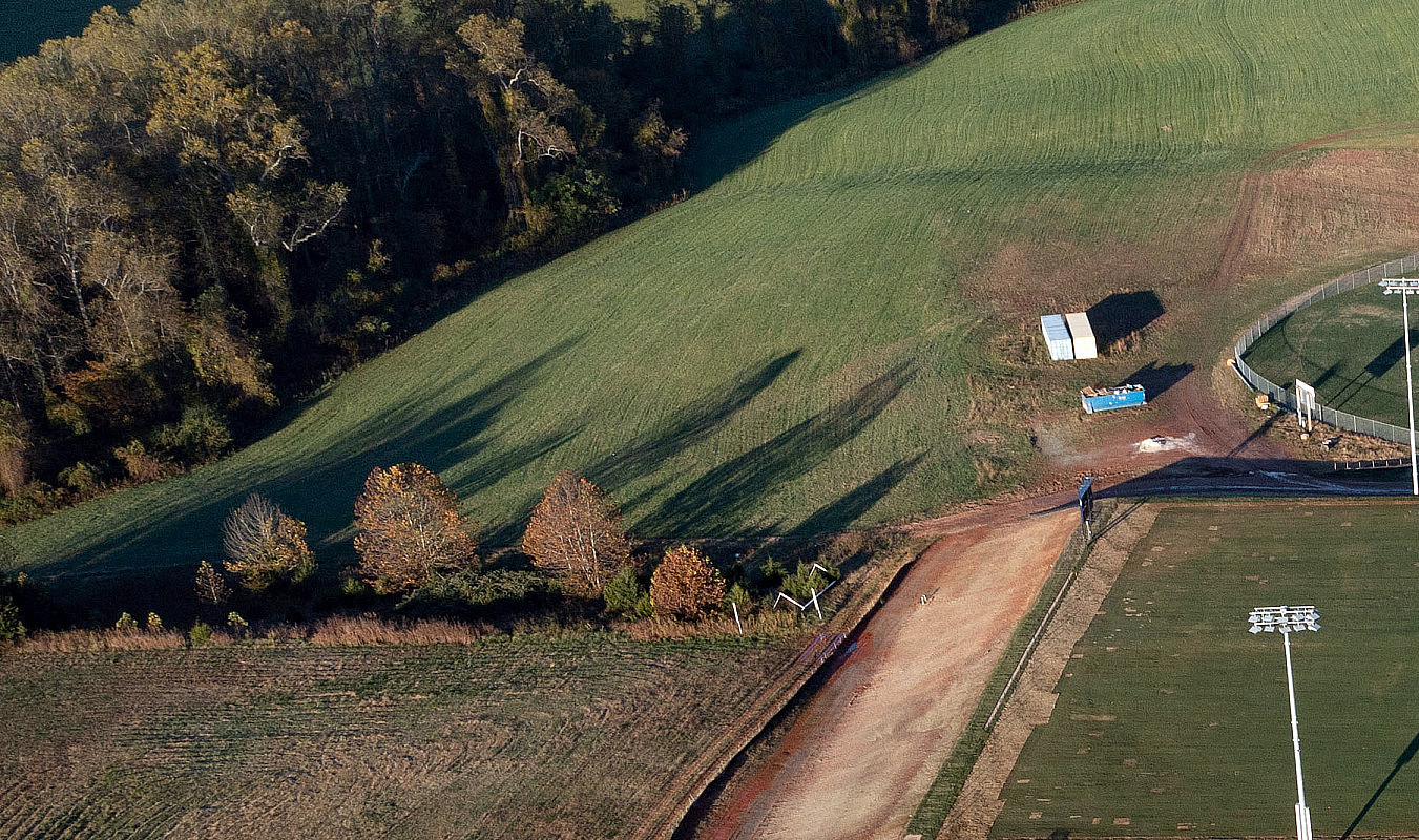 Aerial of playing surfaces