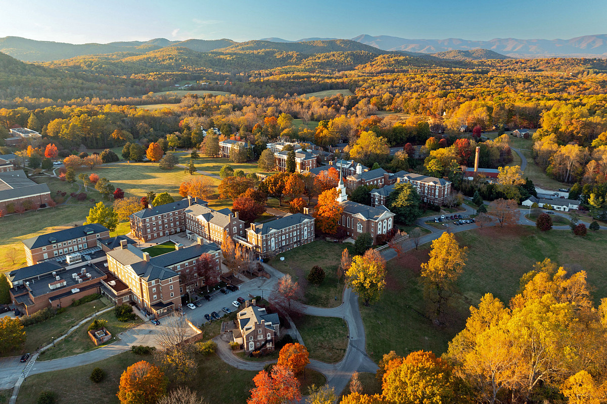 Aerial view of campus