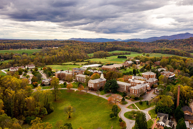 Campus Aerial During Fall