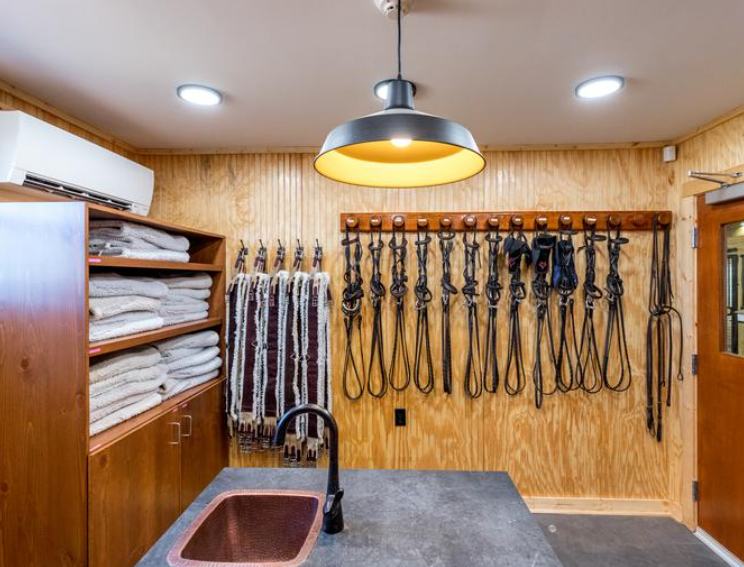 The tack room in the main barn.