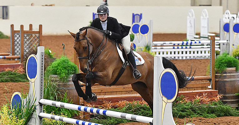 Makayla Benjamin '18, winner of the 2018 Cacchione Cup at IHSA Nationals.