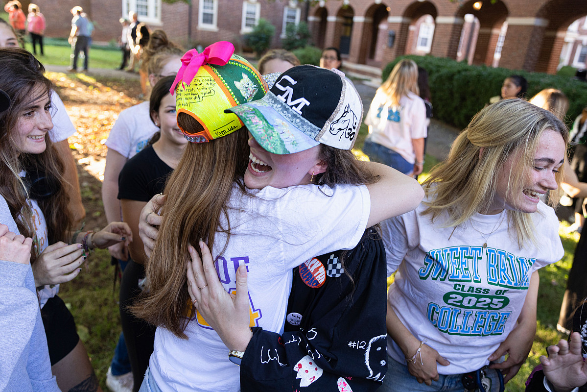 Students celebrate after Step Singing.