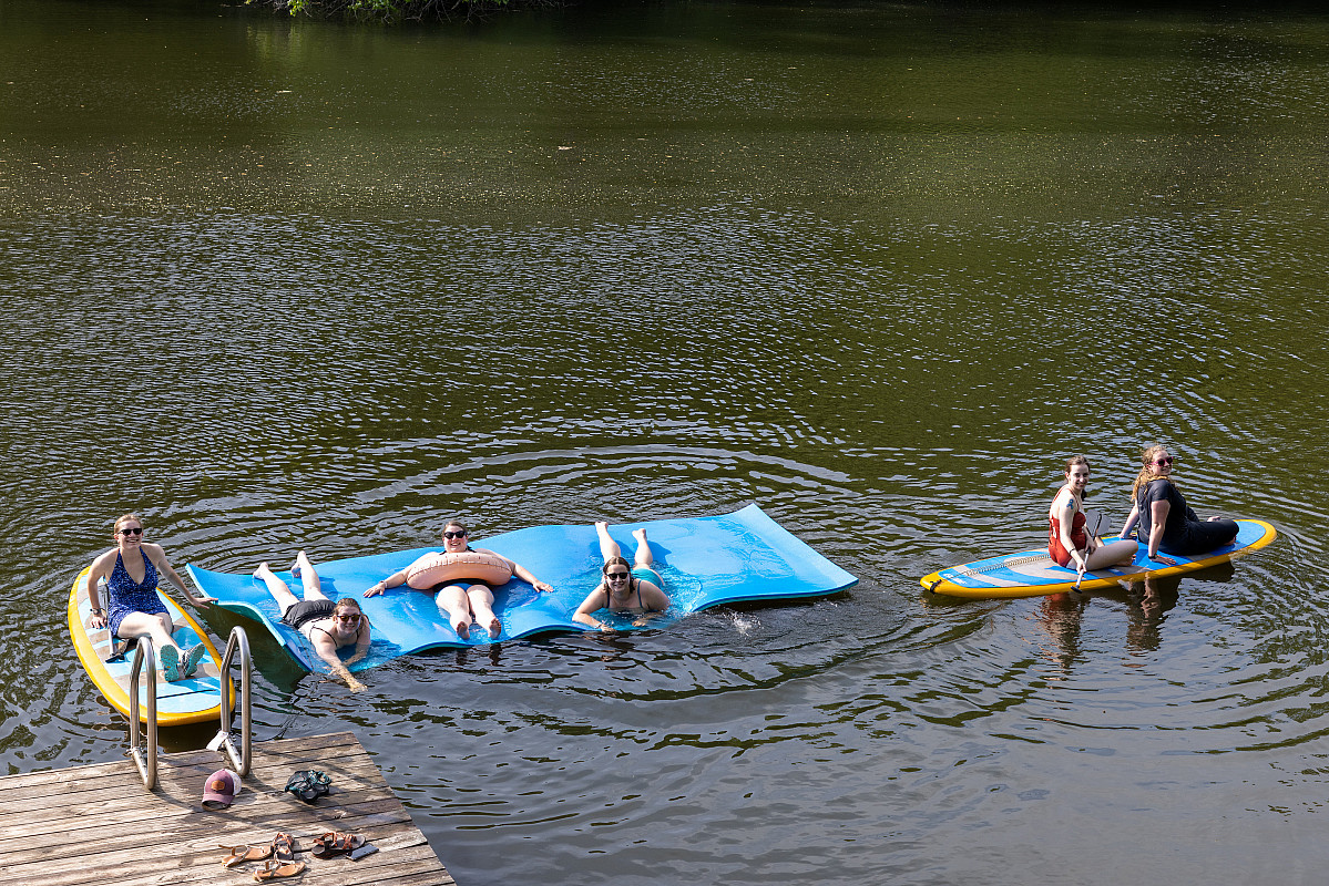 Students swimming