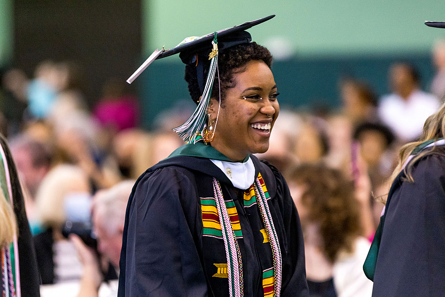Student at May 2022 graduation