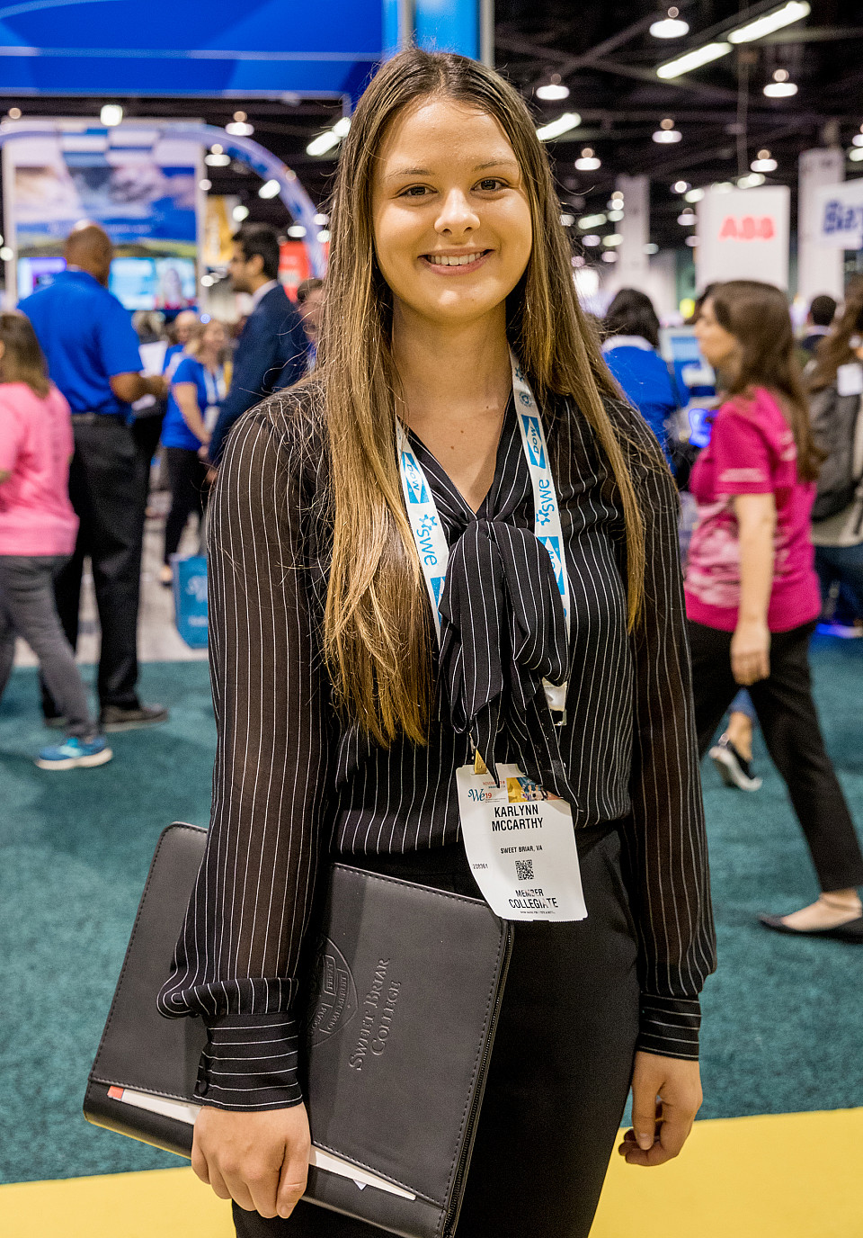 Karlynn McCarthy attends the Society of Women Engineers Conference in Anaheim, California.